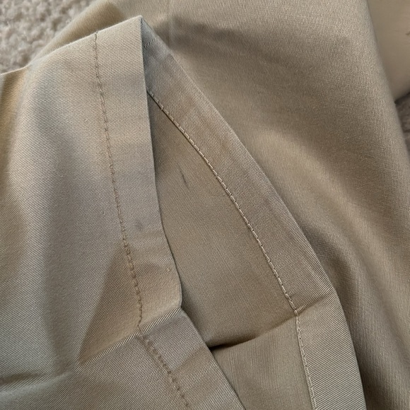 Escada Cotton Silk Blend tan with fun waist slight stretch pants sz 40 / us 10 - Picture 7 of 12